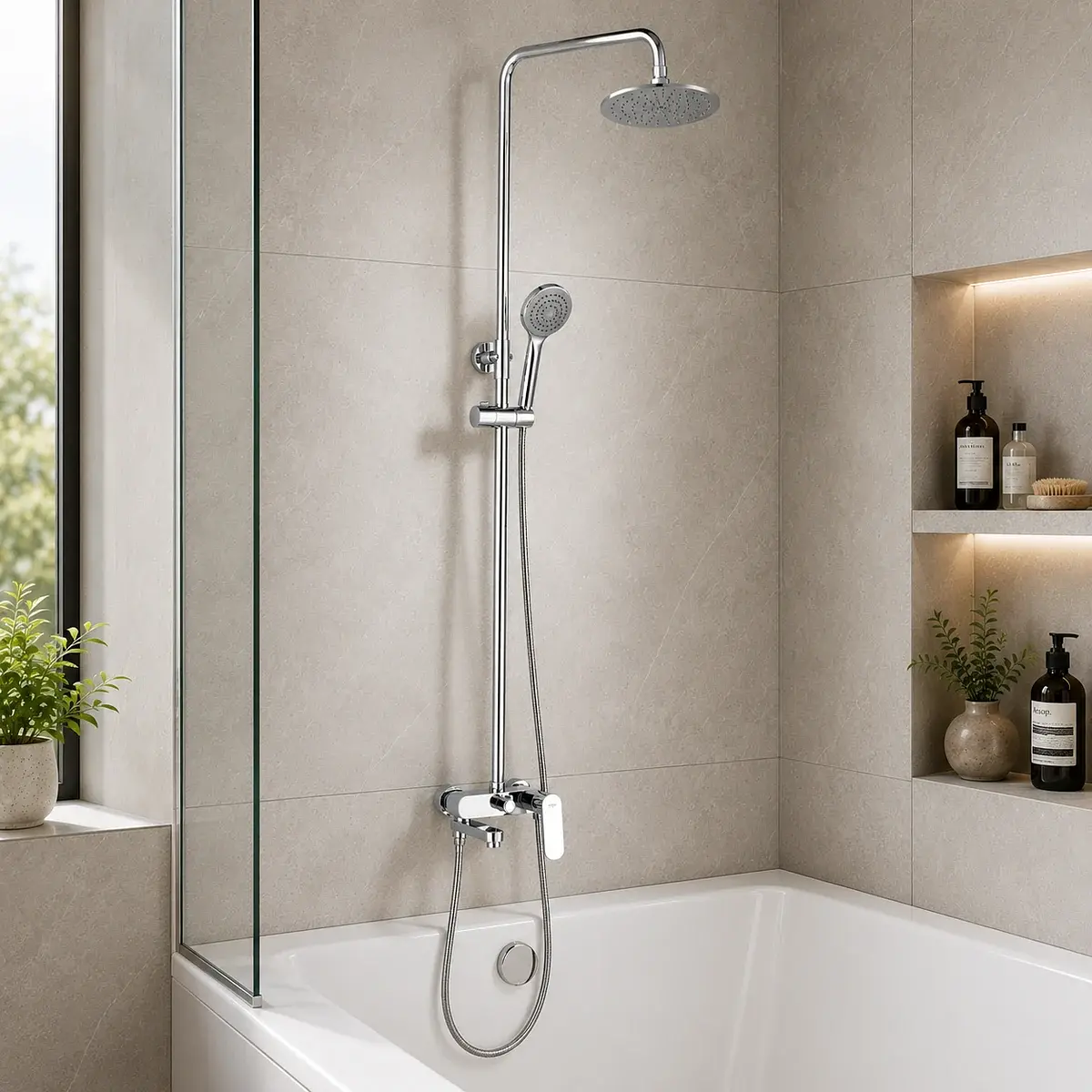 Columna Tina Ducha Modell Cromada