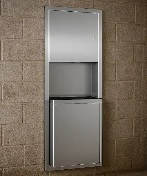 Dispensador Papel Toalla y Papelero Empotrado