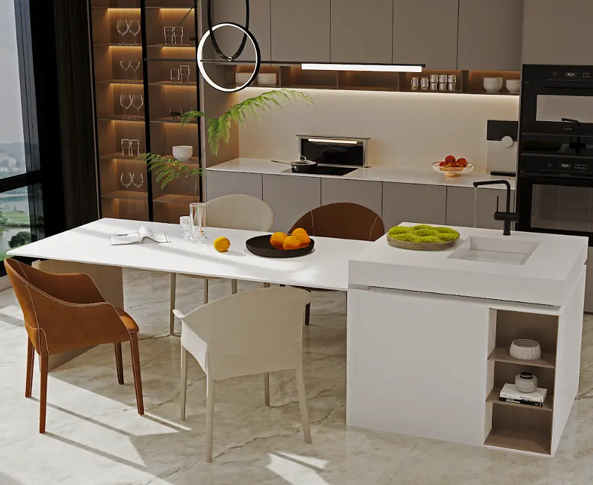 Surfaces Pro White Arena Satinado 320x160
