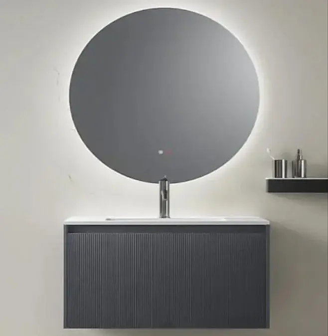 Mueble Suspendido Harz Grafito Incluye Lavamanos
