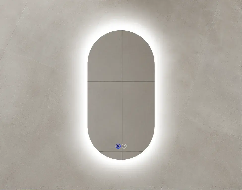 Espejo Ovalado Aura con Iluminación LED y Antivaho 90x50