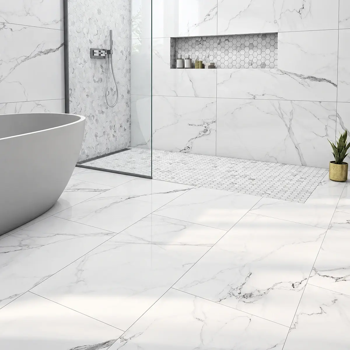 Porcelanato Esmaltado Carrara Satinado 60x120