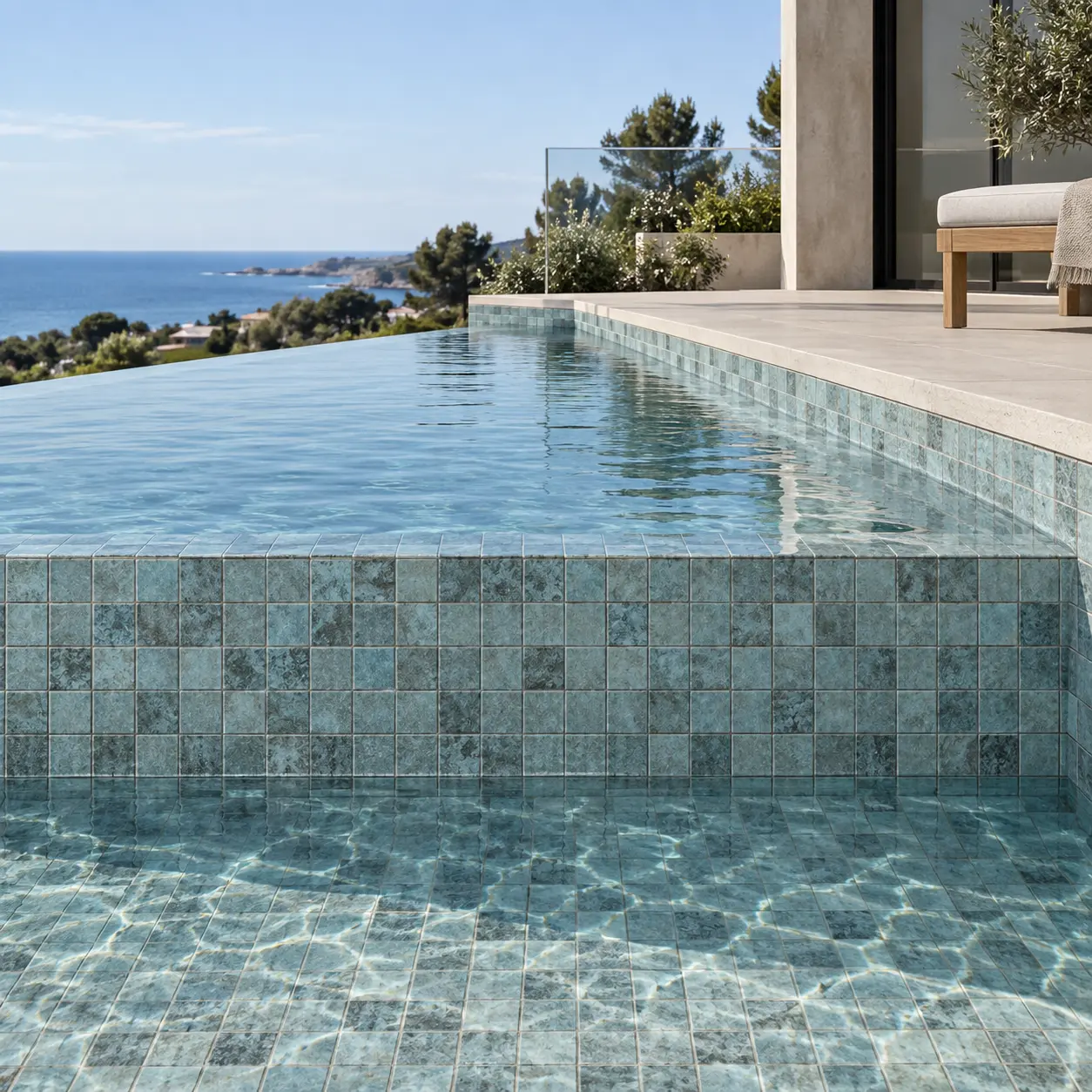 Cerámica de Piscina Java Mar Mesh Mate 7.5x7.5