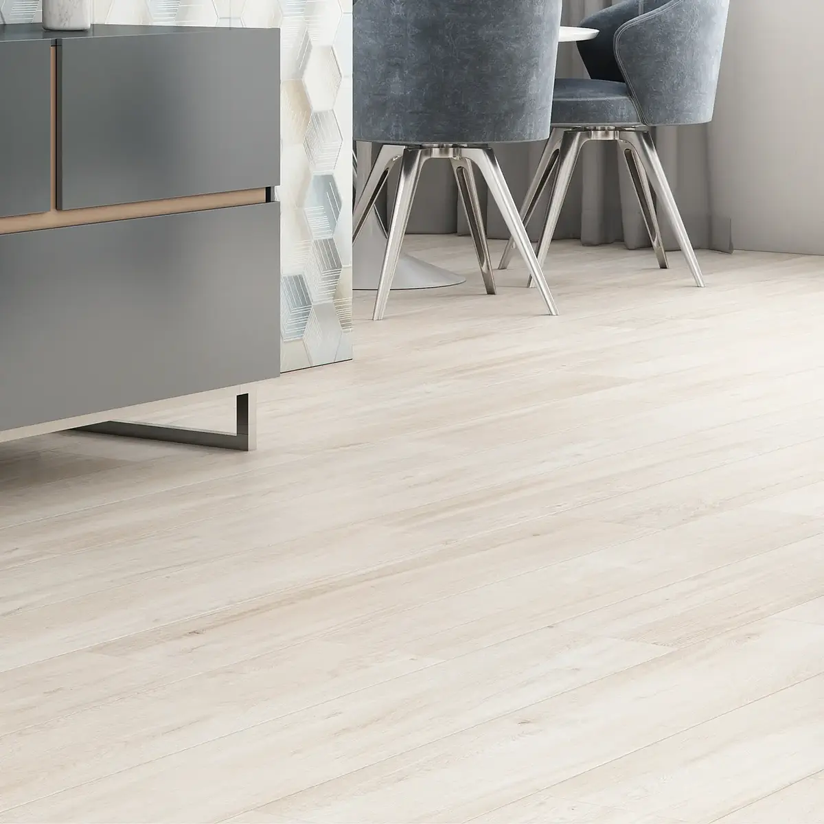 Porcelanato Esmaltado Carvalho Marfim Mate 19.7x120 cm 
