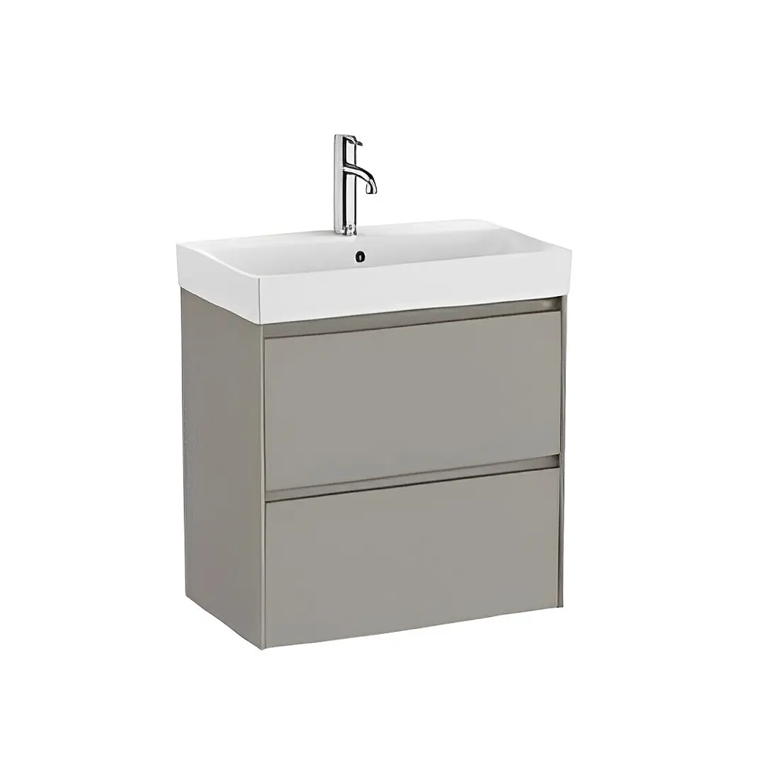 Mueble Suspendido Ona Unik Gris 60 cm Incluye Lavamanos