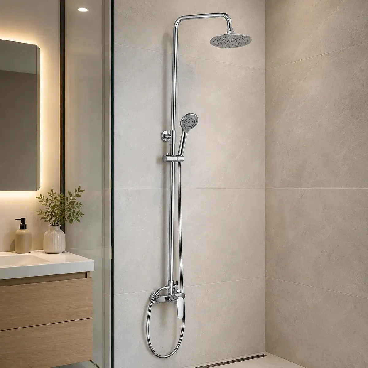 Columna Solo Ducha Modell Cromada