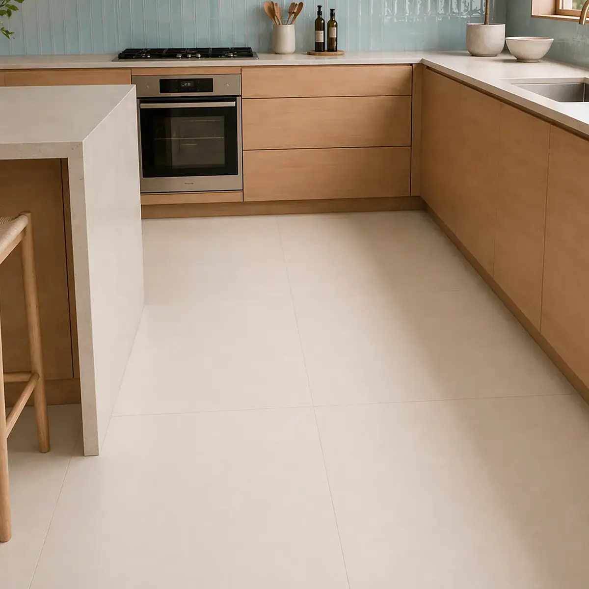 Porcelanato Esmaltado Sensi Off White Satinado 3D 90x90