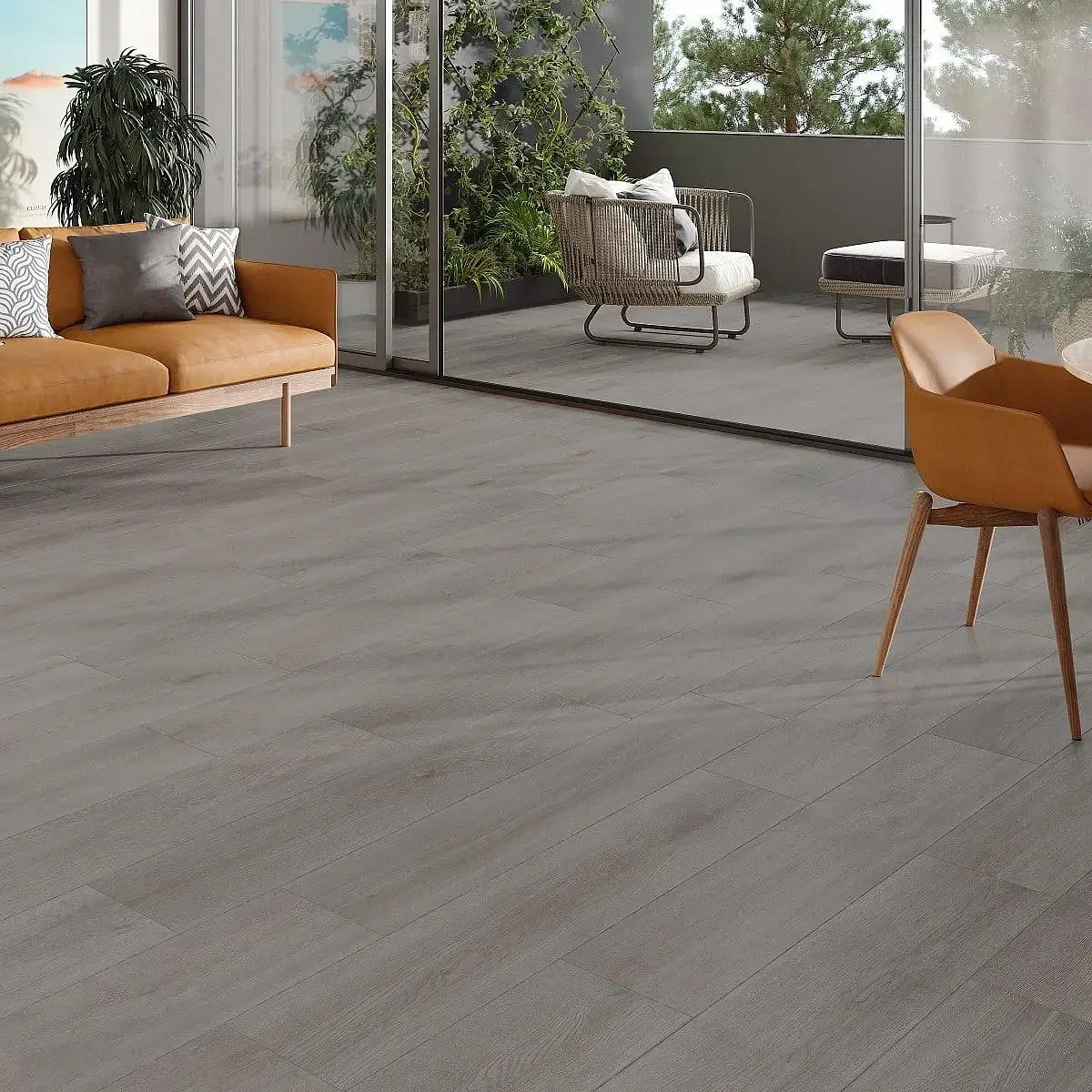 Porcelanato Esmaltado Nordby Grey Nanotech 23x120