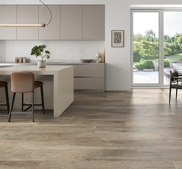 Porcelanato Esmaltado Woodside Walnut Mate 25x150