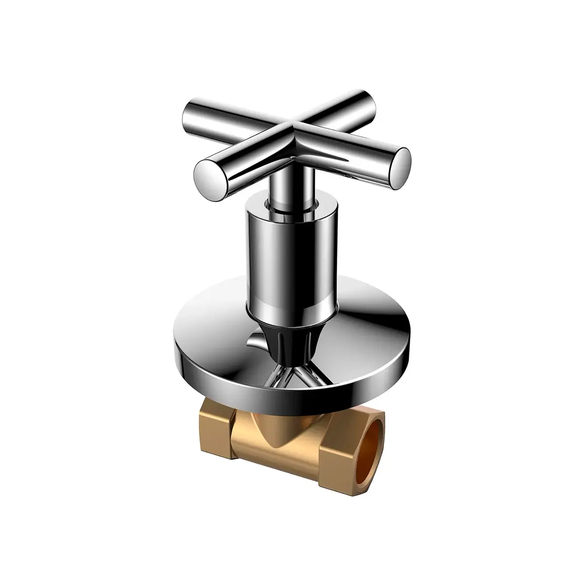 Llave de Paso 1/2" Cromada con Cierre Cerámico