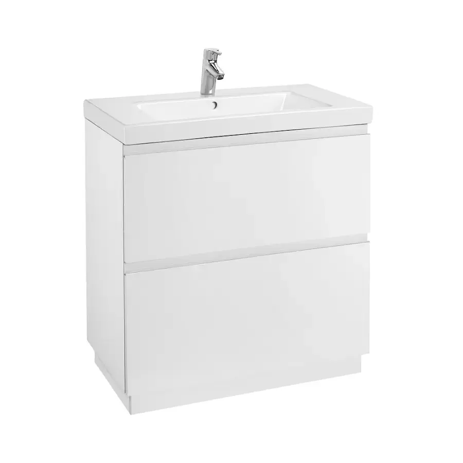 Mueble A Piso Lander Blanco 80 cm Incluye Lavamanos