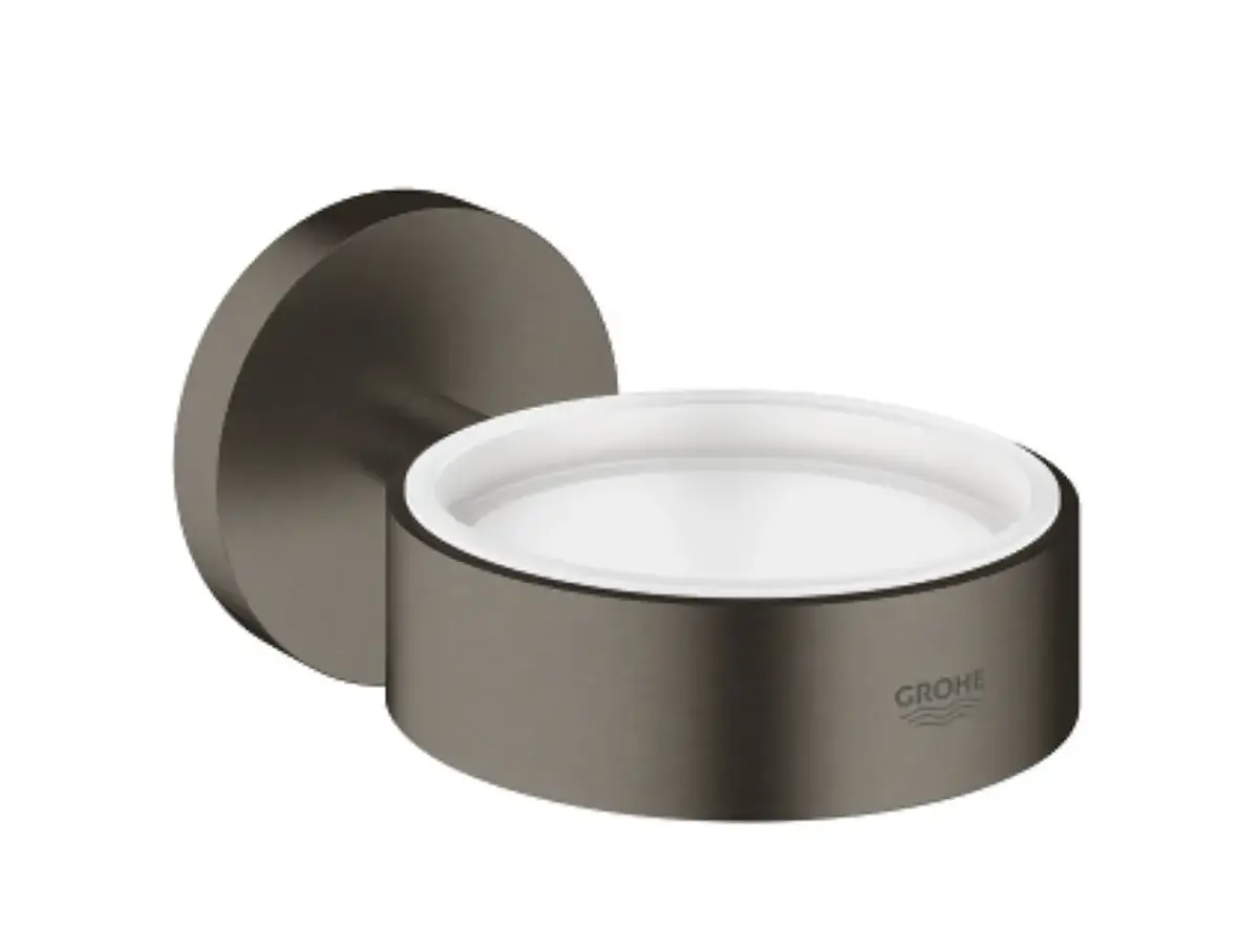 Soporte para Vaso y Jabonera Essentials New Grafito