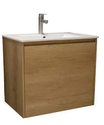 Mueble Suspendido Mittel Roble Incluye Lavamanos