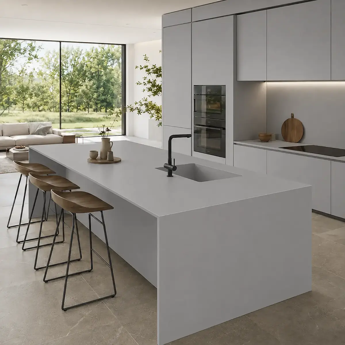 Surfaces Pure Light Grey Satinado 320x160