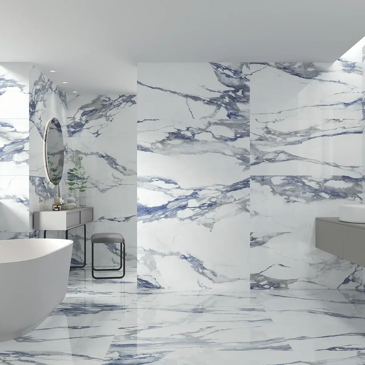 Porcelanato Esmaltado Patagonia Blue Pulido 60x120