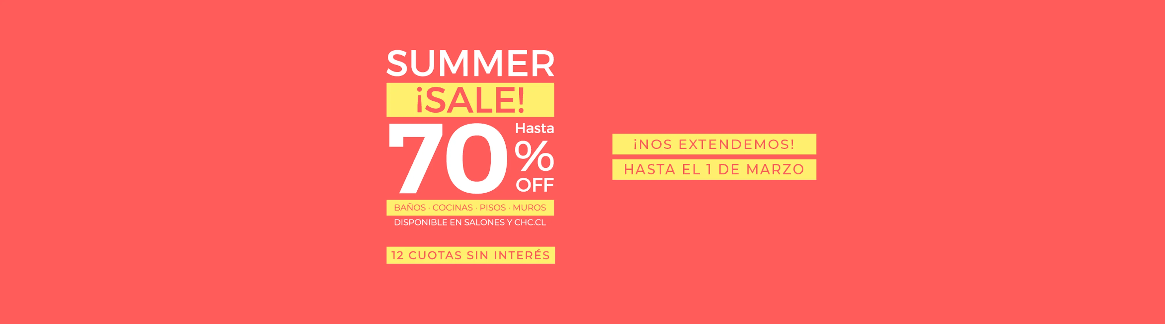 summer sale en chc 2026 - ofertas