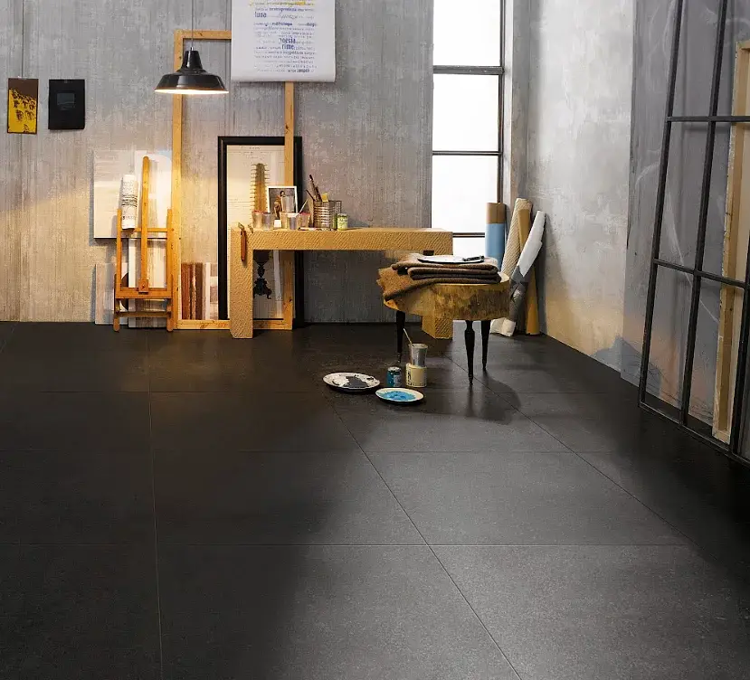Porcelanato Técnico Masa Coloreada Stone Black Mate 60x60