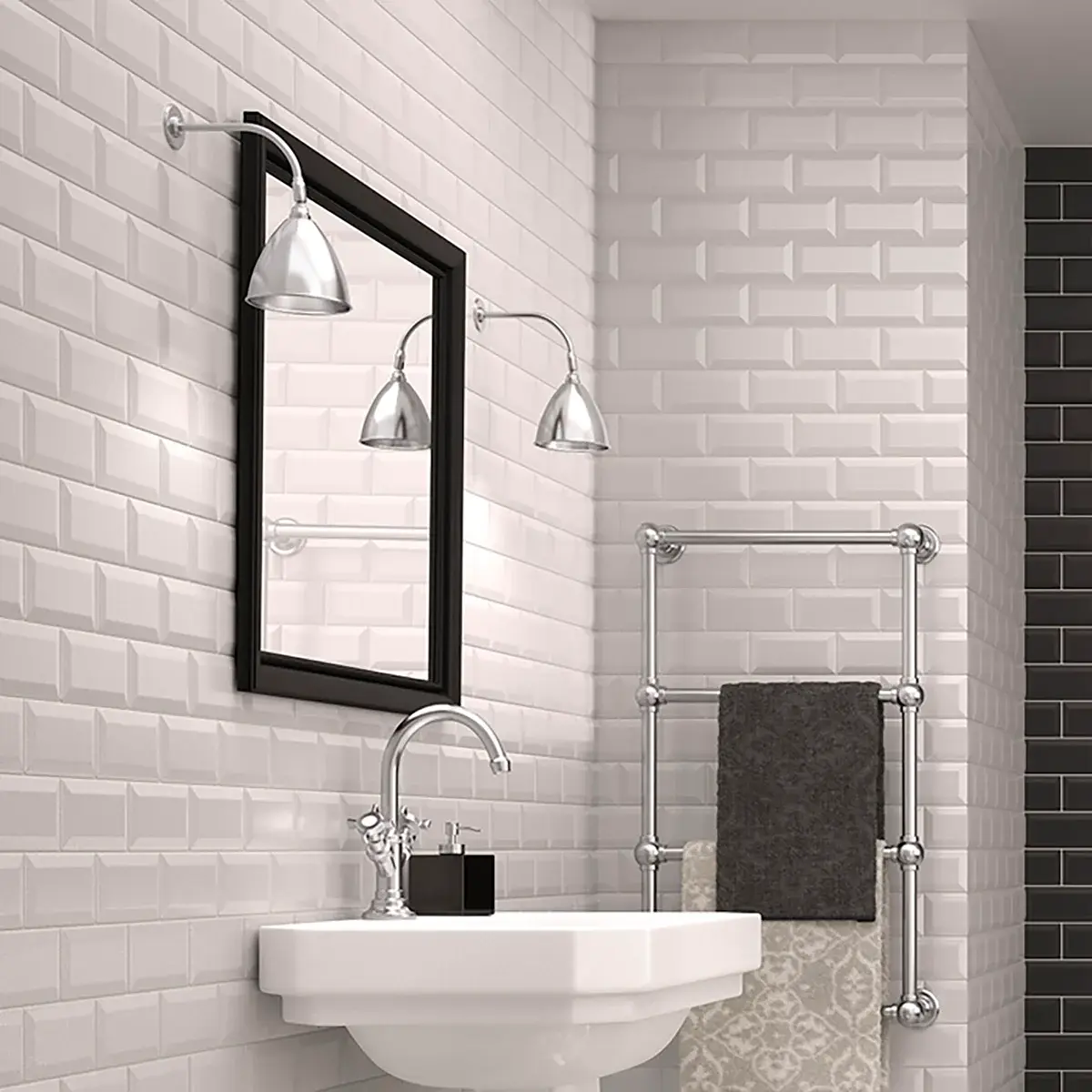 Cerámica de Muro Metropole Blanco 7.5x15