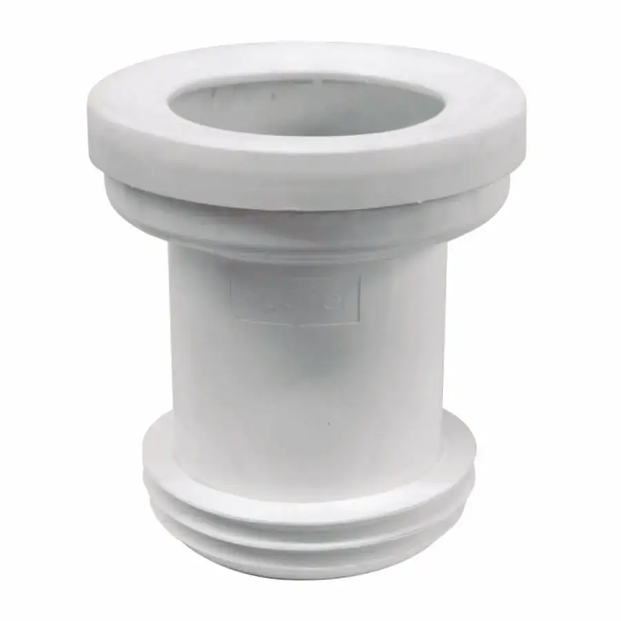 Manguito Tube Recto 9 cm PVC Blanco con Junta Labiada