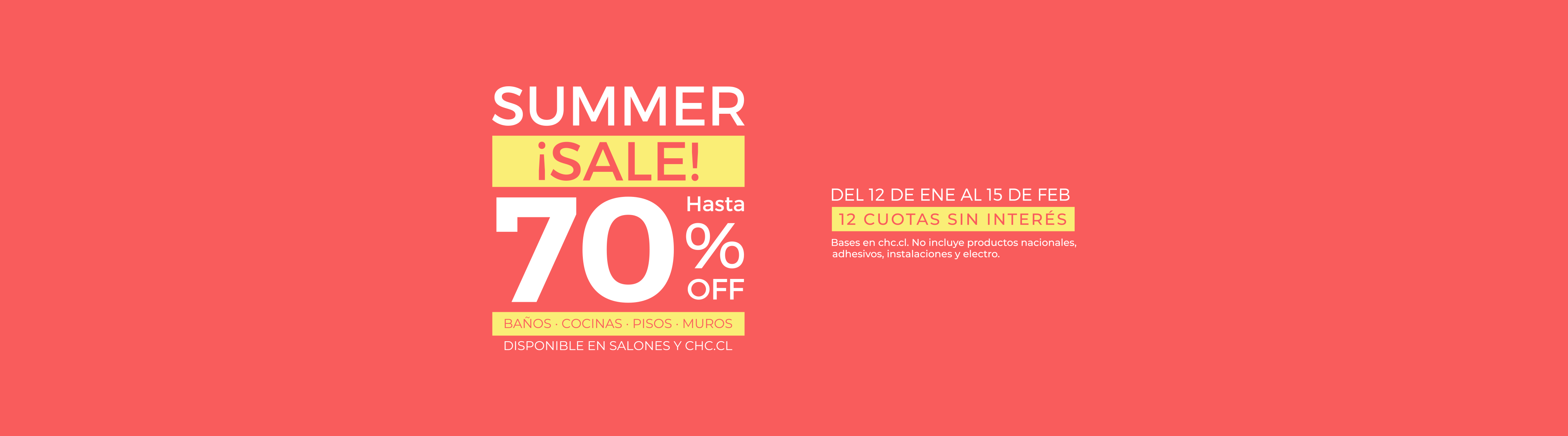 summer sale en chc 2026 - ofertas