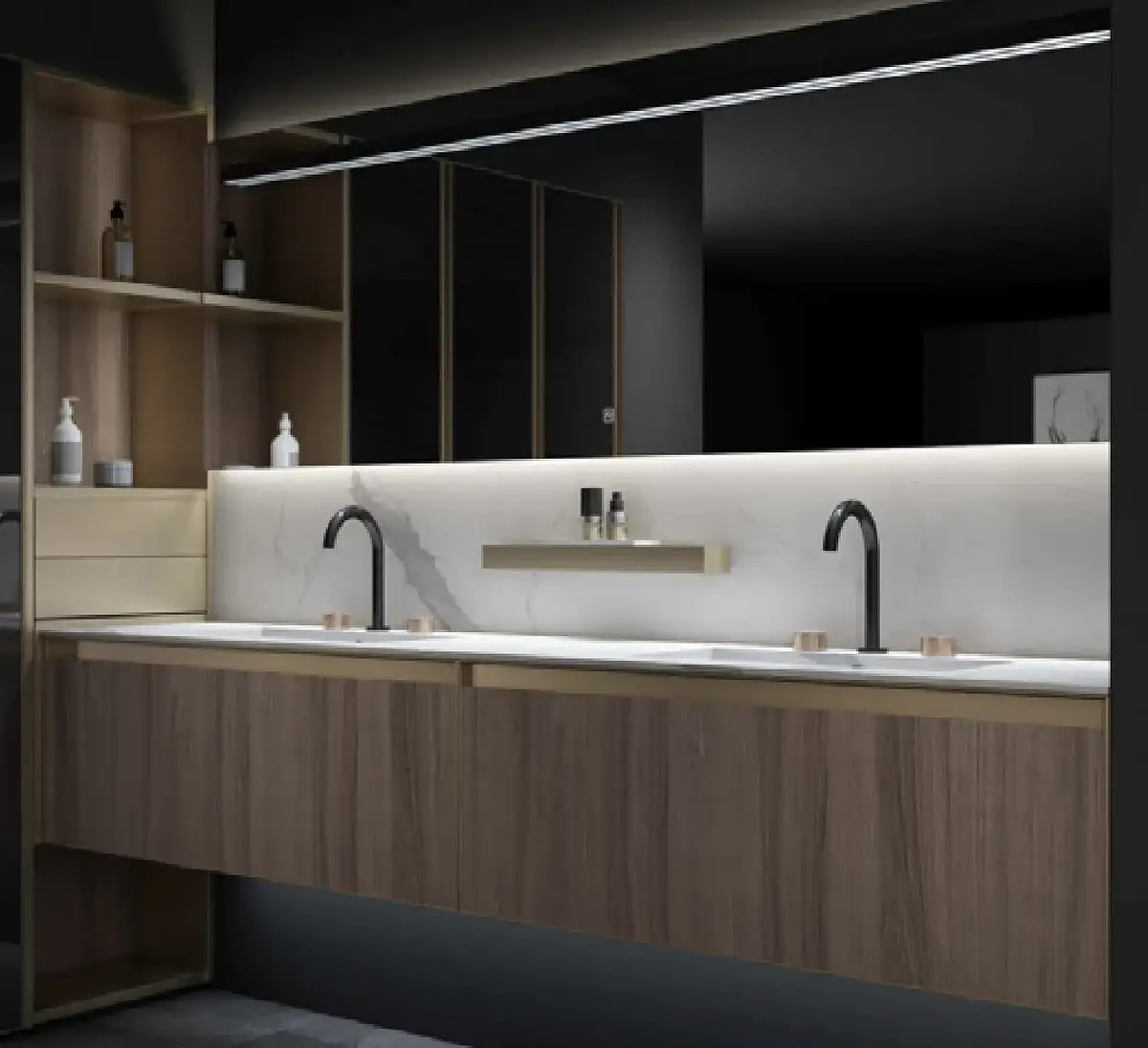 Mueble Suspendido Lang Incluye Lavamanos Doble