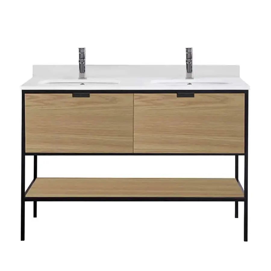 Mueble a Piso Duo Abedul 130 cm Incluye Lavamanos