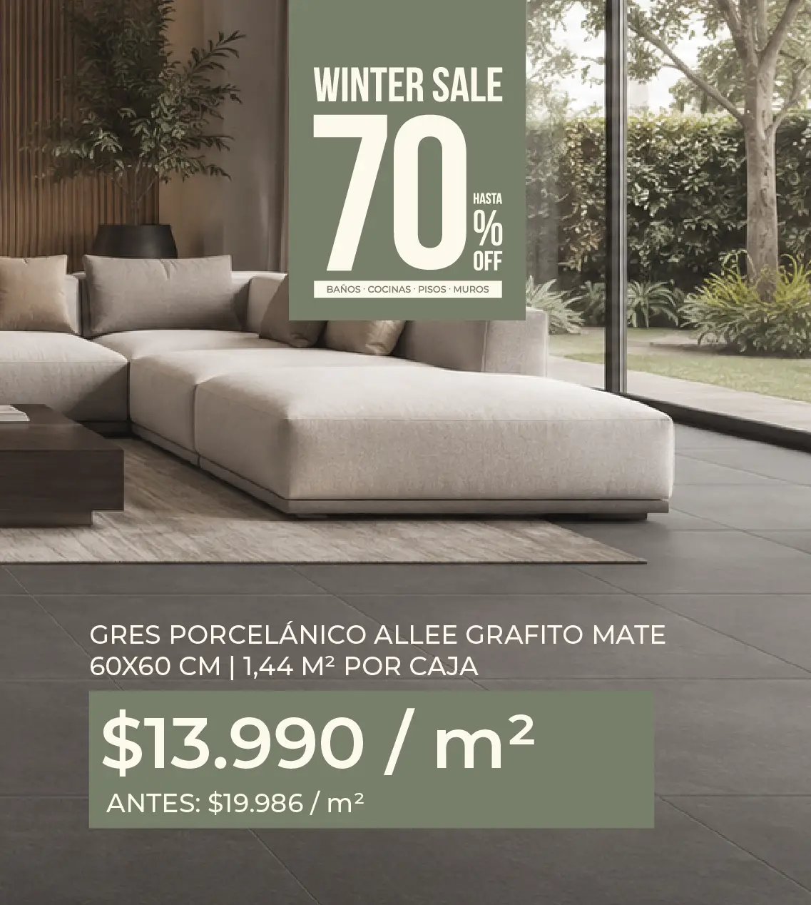 winter sales pisos en oferta, porcelanato en salas de estar 