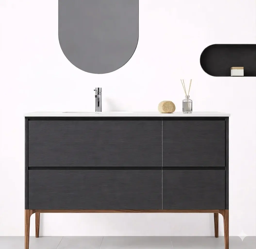 Mueble a Piso Kofel Grafito 140 Incluye Lavamanos