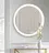 thumbnail - Espejo Circular Luz Led Marco Blanco 80 cm