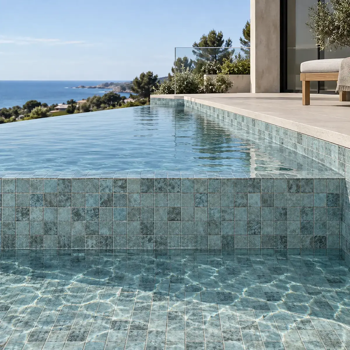 Cerámica de Piscina Java Mar Mesh Mate 7.5x7.5