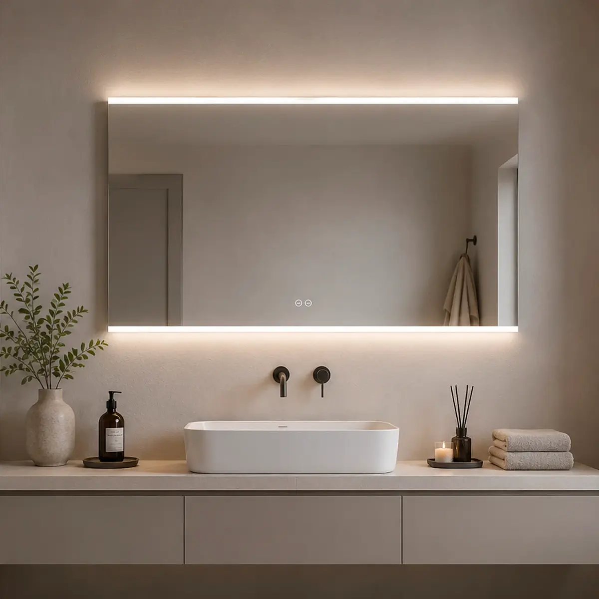 Espejo Rectangular Luxe2 con Luz Led