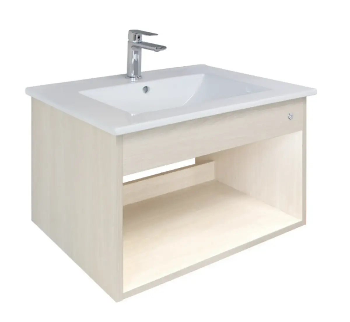 Mueble Suspendido Lancaster Albayalde 60 cm Incluye Lavamanos y Luz Led