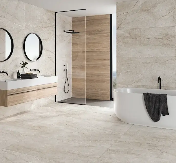 Porcelanato Esmaltado Rain Forest White Mate 60x120