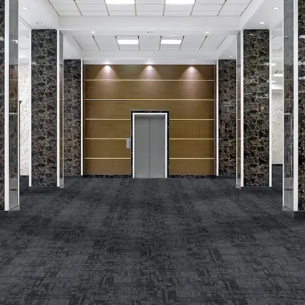 Alfombra modular Topaz Tile Negro 50x50