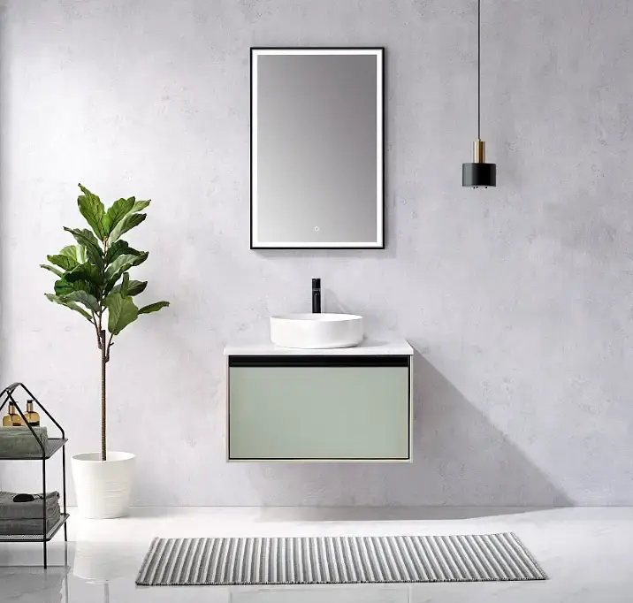 Mueble Suspendido Wafer Mint Incluye Lavamanos