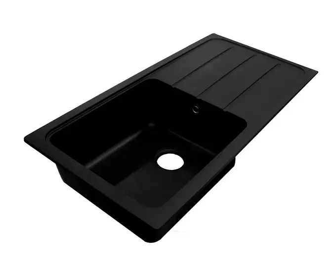 Lavaplatos Kabinett Quarzo 1C Escurridor Derecho Negro 100