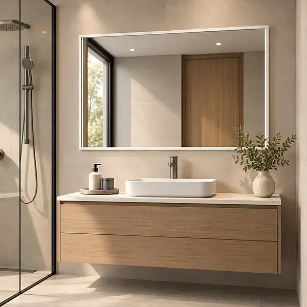 Espejo Rectangular Mark Blanco 120×90 cm