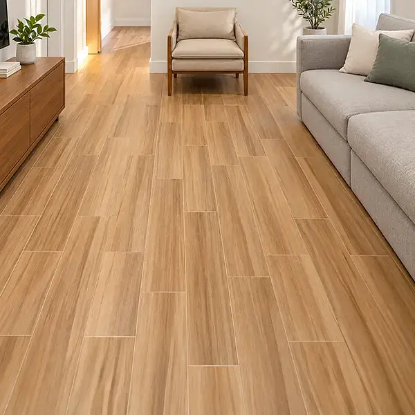 Porcelanato Esmaltado Savana Canela Mate 19x90