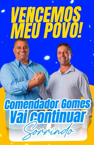 Reginaldo Silva, foi eleito prefeito de Comendador Gomes por 27 votos de diferença