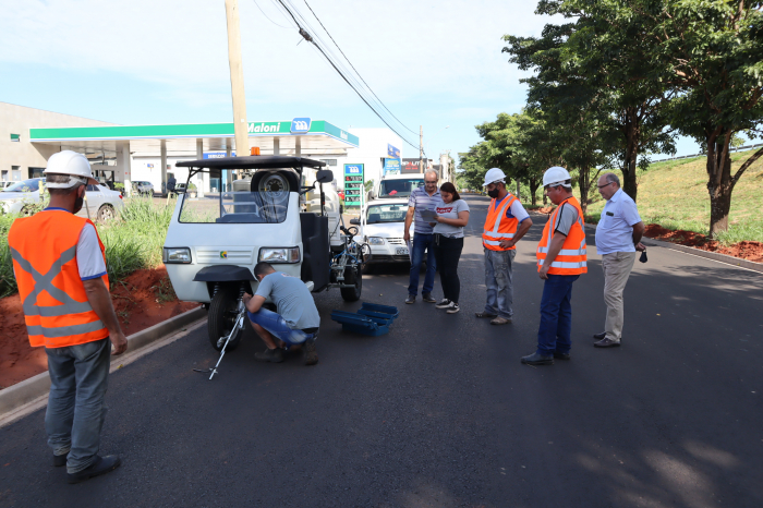 A equipe da Secretaria Municipal de Mobilidade Urbana e Segurança Pública participou do treinamento para operar o veículo