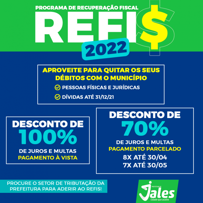 Prefeitura institui Refis e contribuinte tem até 30 de maio para fazer a adesão