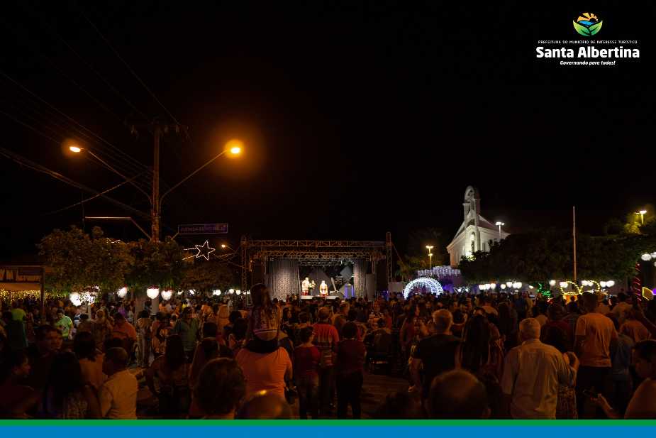 Santa Albertina inaugura decoração natalina e entra no roteiro das cidades iluminadas da região