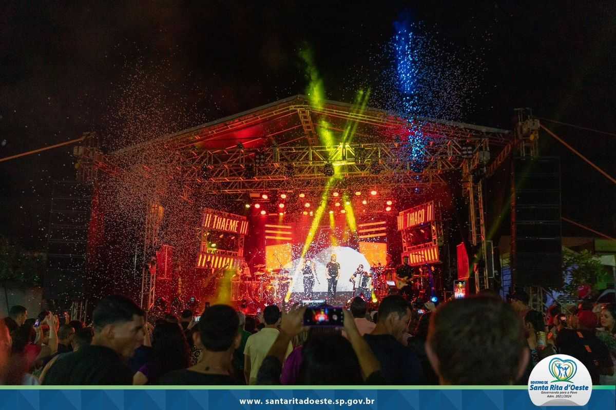 Santa Rita d'Oeste celebra 72 anos com show de Thaeme e Thiago