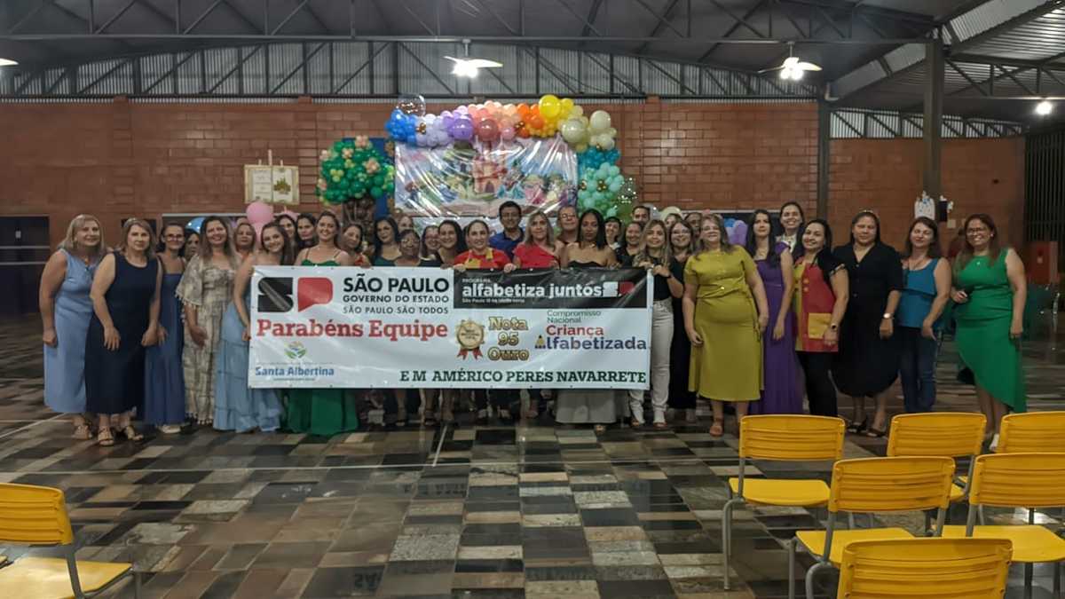 Santa Albertina é ouro no selo nacional de compromisso com a alfabetização