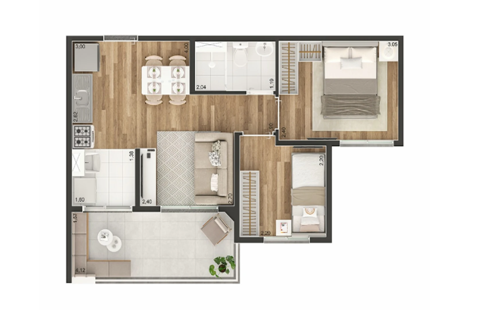 Planta de 42m² 0