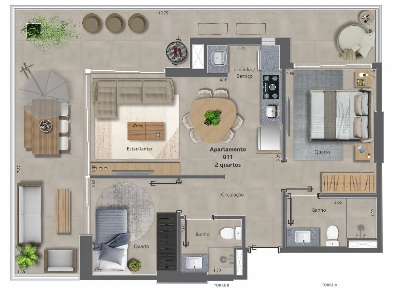 apartamento garden 0