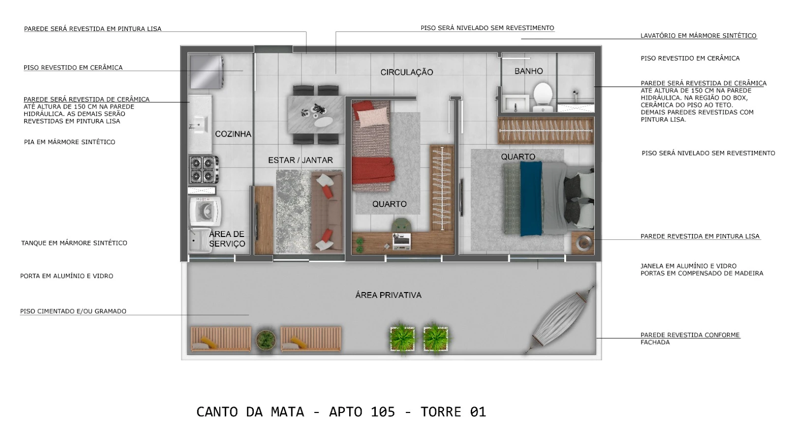 Apto de 40m² 0