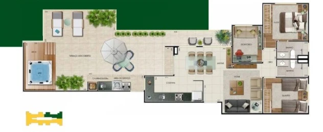 APTO COBERTURA 3 DORMS 0