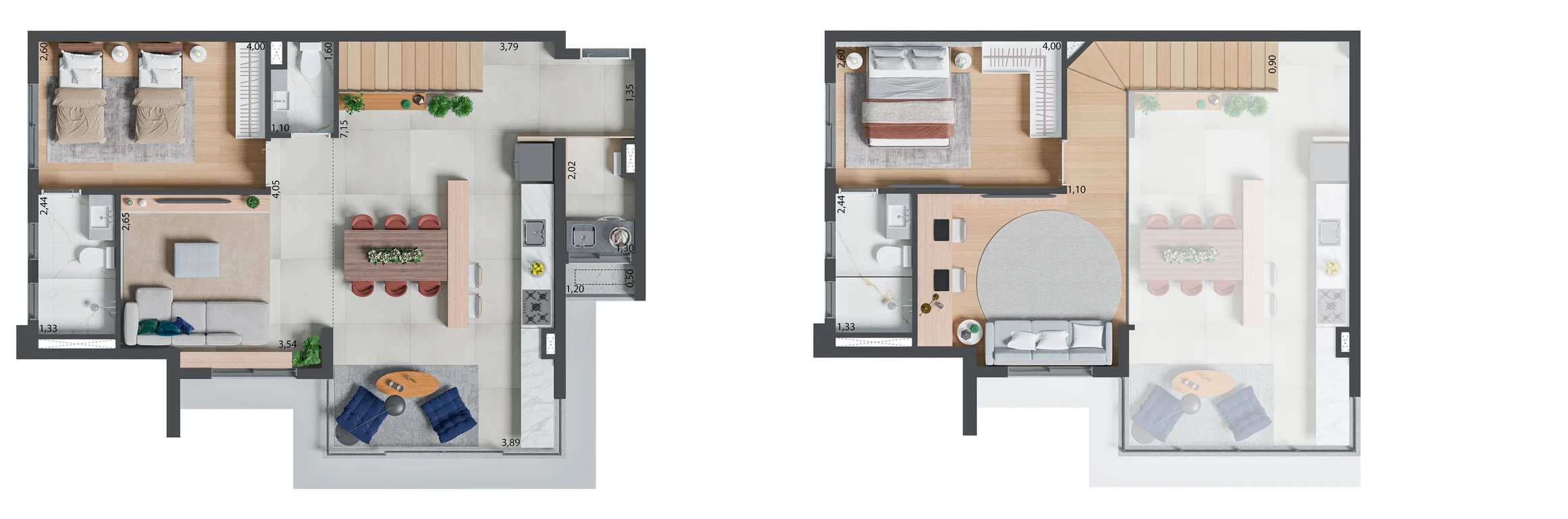 Apto 92m² 0