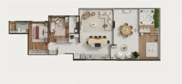 Planta 2 dormitórios 0